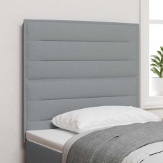 vidaXL Tăblie LED cu lumini cu bandă LED Gri deschis 100 cm țesătură