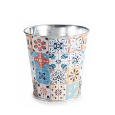 Ghiveci flori metal multicolor Majolica &Oslash; 10 cm x 10 H