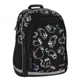 Ghiozdan Starpak Kitty Holo, 39 cm, 3 compartimente, negru