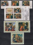 Niue 1978 - Crăciun - 450 de ani de la moartea lui Albrecht Durer, Serie + 3 Colite de Lux + Bloc, SET COMPLET, MNH, Nestampilat