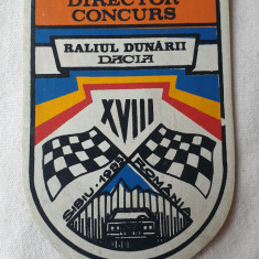 FANION Emblema - RALIUL DUNARII - DACIA - SIBIU - ROMANIA 1983