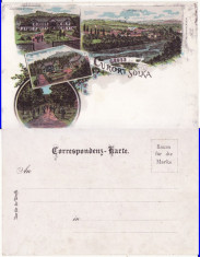 Solca (Suceava, Bucovina )- litografie cca 1899 foto