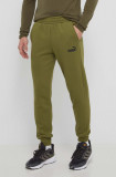 Puma pantaloni de trening culoarea verde, cu imprimeu 586715