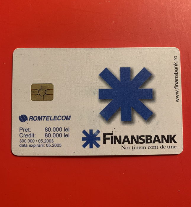 Cartela telefonică de colecție Finansbank