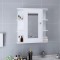 Gossi dulap de baie cu oglinda, alb, 66x17x63 cm, mdf