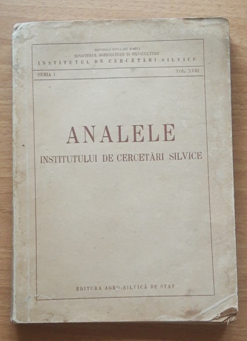 Analele institutului de cercetari silvice 1957