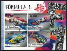 S. TOME E PRINCIPE 2016 - Sport, Formula 1/ set complet - colita+bloc foto