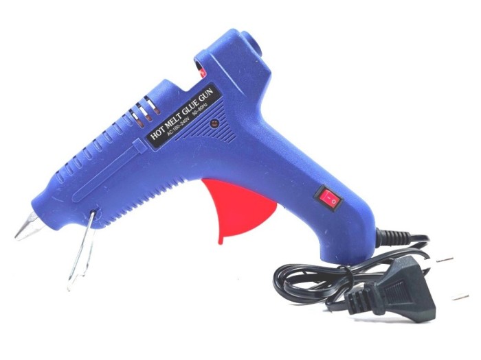 Pistol de lipit cu silicon 60W, batoane 11mm, cu intrerupator, 230V, diverse culori, XR-C60W