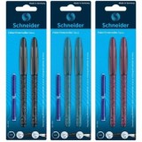 Set Stilou + Roller Schneider Opus 6229-RV, penita iridium M, alimentare rezerve, corp plastic, blister (+2 rezerve)