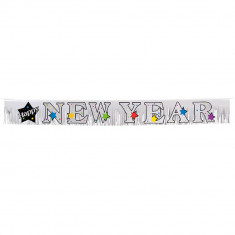 Banner decorativ pentru petrecere 3 m, Happy New Year, Amscan 120024, 1 buc foto