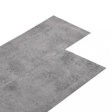Placi pardoseala autoadezive, maro ciment, 4,46 m&sup2;, PVC, 3 mm