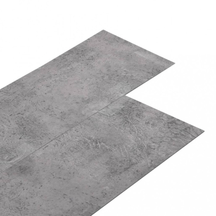 Placi pardoseala autoadezive, maro ciment, 4,46 m&sup2;, PVC, 3 mm