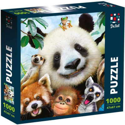 Puzzle Zoo Selfie, 47x67 cm, 1000 piese De.tail DT1000-03 foto