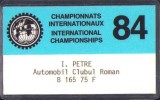 HST A17 Legitimație ACR 1984 Campionatul Internațional FISA