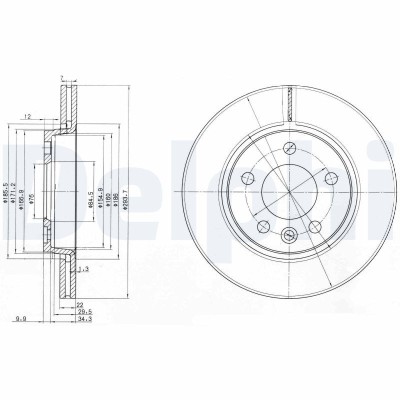 DELPHI BG3893 Disc frana foto