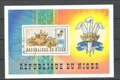 Niger 1981 Lady Di and Charles, perf. sheet, used R.015