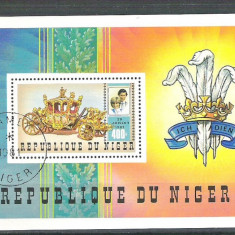 Niger 1981 Lady Di and Charles, perf. sheet, used R.015