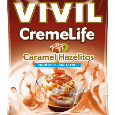 Bomboane cremoase Vivil Creme Life Classic cu aroma de caramel si alune fara