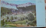 Carte postala, Vedere din Azuga, perioada interbelica