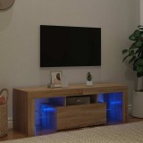 vidaXL Comodă TV cu lumini LED, stejar Sonoma, 120x35x40 cm 804349