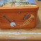 Cutie muzicală borcan de biscuiți vintage #A6041