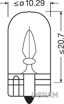 OSRAM 2820 ORIGINAL Bec, lumini bord