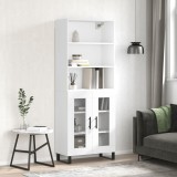 vidaXL Dulap &icirc;nalt, alb, 69,5x34x180 cm, lemn compozit