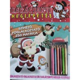 Kar&aacute;csonyi meglepet&eacute;s - Sz&iacute;nező, foglalkoztat&oacute;, 250 matrica, 6 ceruza