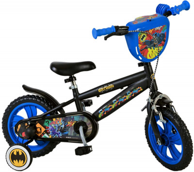 Bicicleta pentru baieti Disney Batman, 12 inch, culoare negru / albastru, frana PB Cod:21138-DR foto