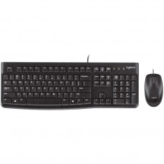 Kit tastatura si mouse Logitech MK120, Negru