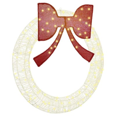 vidaXL Coroană cu lumini cu bandă LED Alb cald 120 cm Acril 42019129 foto