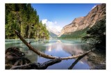Tablou Canvas Peisaj Natură Lac Munteluri Reflecții Liniște, 39 x 26 cm, CMCLASS