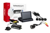 Set senzori de parcare AMiO TFT02 cu camera marsarier CAM-301 IR, ecran TFT 4,3 inch, 4 senzori negri, Night vision, 12V, 480 x 234, 0-2,5 m, 28 mm