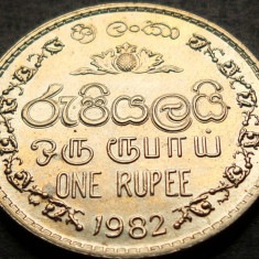 Moneda exotica 1 RUPIE - SRI LANKA, anul 1982 * cod 5200 = A.UNC