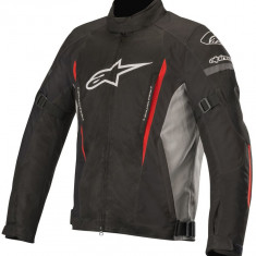 Geaca Moto Impermeabila Alpinestars Gunner V2 Waterproof Jacket, Negru/Gri/Rosu, Medium