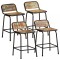Gossi scaune de bar 4 buc 46x35,5x70 cm lemn masiv recuperat