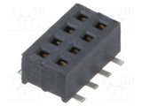 Conector SAMTEC şiruri pini mamă PIN 8 1,27mm gold flash SMT soclu