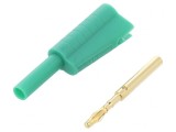 Mufă Banană 2mm Verde 10A 30VAC 60VDC, CLIFF
