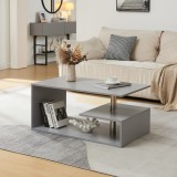 Masa de cafea Haarlem gri deschis 90x50x41 cm pentru living