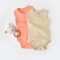 Set 2 body-uri fara maneci bebe unisex -100% bumbac organic - Roz/Crem, BabyCosy (Marime: 6-9 luni)