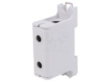 &Icirc;mbinare terminală de șine 95mm&sup2; cu 2 borne gri, lățime 23,7mm