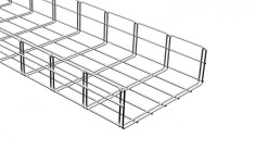 Canal cablu metalic 300x100mm din sarma mesh galvanizat lungime 2m jgheab pentru trasee electrice