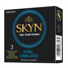 LifeStyles Skyn Prezervativ Non Latex Extra Lubrifiat, 3 Buc/Set foto