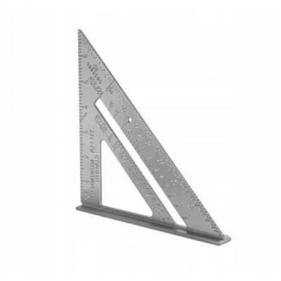 Echer tamplar/dulgher, aluminiu, triunghiular, cu picior, 180x3 mm, Richmann foto