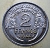 1.148 FRANTA WWII 2 FRANCS FRANCI 1944, Europa, Aluminiu