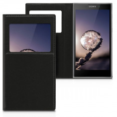 Husa pentru Sony Xperia L2, Piele ecologica, Negru, 44287.01