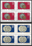 ROM&Acirc;NIA 1967 - LP 646 - CENTENARUL MONEDEI NAȚIONALE - SERIE MNH &Icirc;N BLOC X4