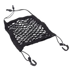 Organizator auto din plasa cu cleme pentru prindere intre scaune, 24.5 x 29 cm, Black foto