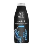 Șampon &amp; Gel de Duș pentru Față și Corp, Keff Men 3 &icirc;n 1 Sea Energy 500ml