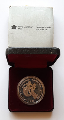 Moneda comemorativa - 1 Dollar &amp;quot;Universiade Edmonton&amp;quot;, Canada 1983 - G 4079 foto